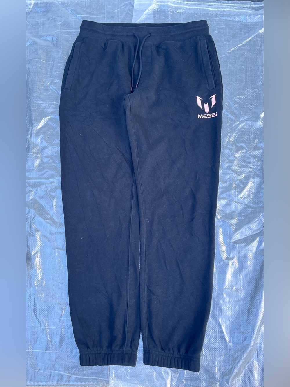 Messi Logo Black Jogger Sweatpants sz Medium men’s